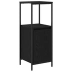 Juego de muebles de baño 3 pcs Roble Negro Madera de ingeniería
