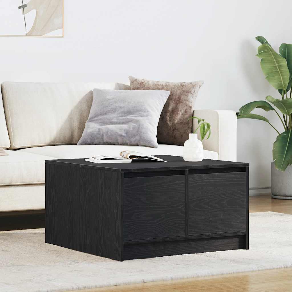 White coffee table with drawers 100x100x40 cm