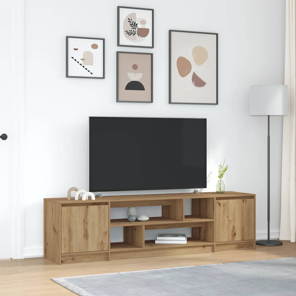 Mueble de TV acero laminado en frío antracita 202x39x43,5 cm