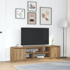 Mueble de TV acero laminado en frío antracita 202x39x43,5 cm