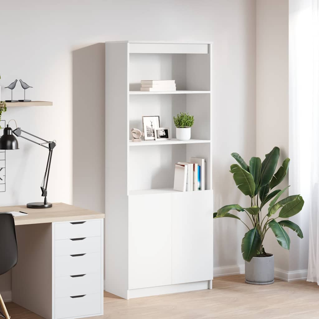 Aparador alto gris hormigón 29,5x34x119,5 cm madera ingeniería