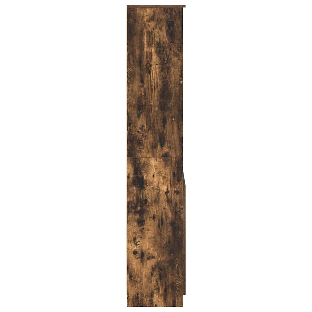 Aparador alto madera de ingeniería roble ahumado 70x35x180 cm