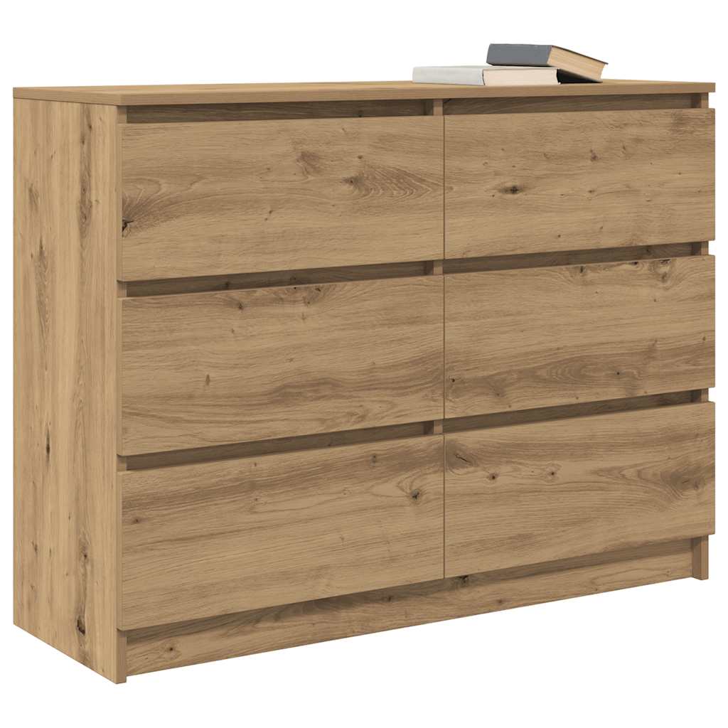 Aparador Artisan Roble 100x35x76 cm Madera de ingeniería