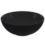 Lavabo Ø28x10 cm cerámica negro brillo