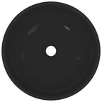 Lavabo Ø28x10 cm cerámica negro brillo