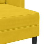 Sofá 2 plazas con chaise longue en forma L amarillo 125 cm
