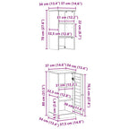 Juego de muebles de baño con estante VIGO 2 pcs y Antiguo
