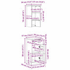 Juego de muebles de baño con cajón VIGO 2 pcs y Antiguo