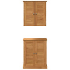 Juego de muebles de baño VIGO 2 pcs Marrón y Marrón Miel