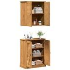 Juego de muebles de baño VIGO 2 pcs Marrón y Marrón Miel