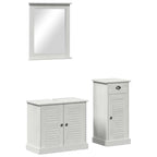 Juego de muebles de baño 3 pcs antiguo Madera de pino macizo