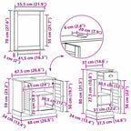 Juego de muebles de baño 3 pcs antiguo Madera de pino macizo