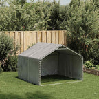 Caseta para perros de exterior con cubierta 2x2x1,5 m de acero galvanizado