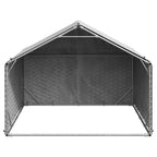 Caseta para perros de exterior con cubierta 2x2x1,5 m de acero galvanizado