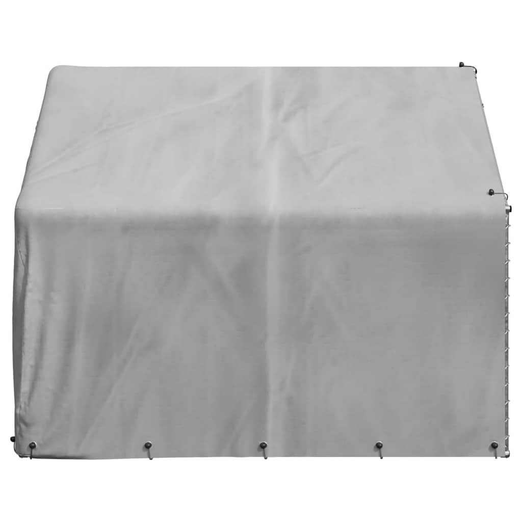 Caseta para perros de exterior con cubierta 2x2x1,5 m de acero galvanizado