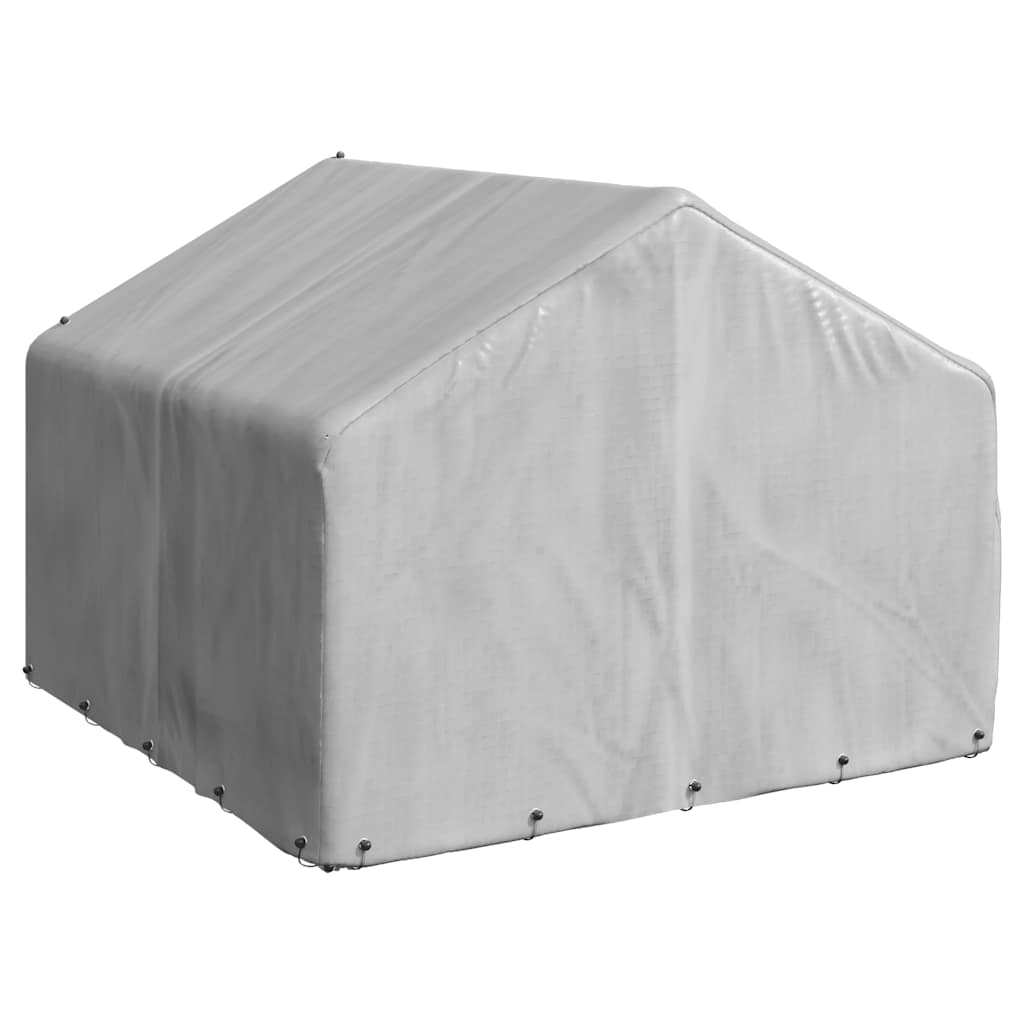 Caseta para perros de exterior con cubierta 2x2x1,5 m de acero galvanizado