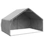 Caseta para perros de exterior con cubierta 2x2x1,5 m de acero galvanizado