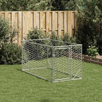 Caseta para perros de exterior con puerta 2x1x1 m de acero galvanizado