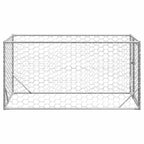 Caseta para perros de exterior con puerta 2x1x1 m de acero galvanizado