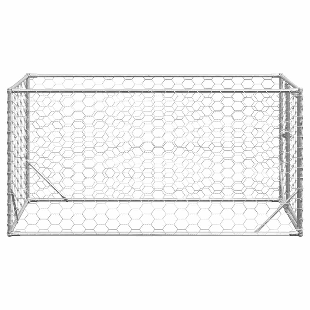 Caseta para perros de exterior con puerta 2x1x1 m de acero galvanizado