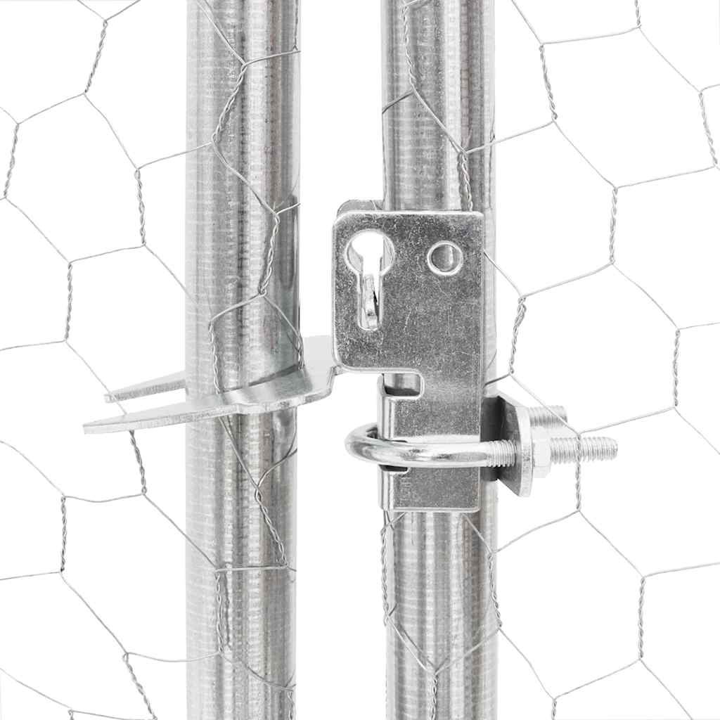 Caseta para perros de exterior con puerta 2x1x1 m de acero galvanizado