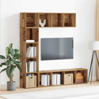 Estantería para libros 3 uds madera vieja madera de ingeniería