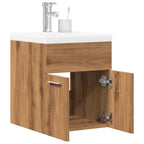 Conjunto de muebles de baño 2 piezas madera maciza de mango