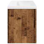 Mueble baño con lavabo integrado madera envejecida