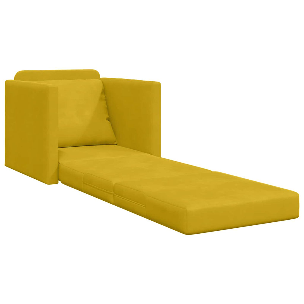 Sofá cama Amarillo oscuro 74 x 77 x 81 cm Terciopelo