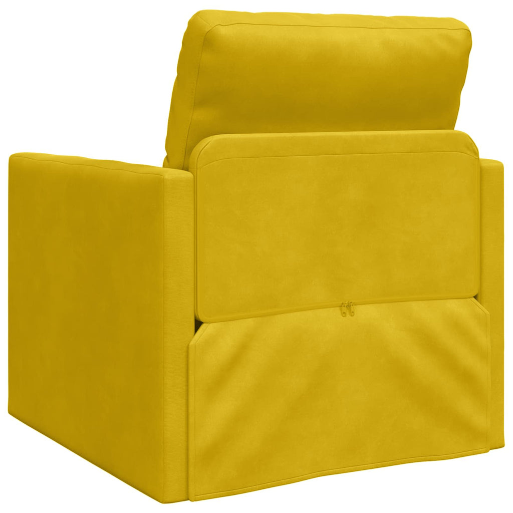 Sofá cama Amarillo oscuro 74 x 77 x 81 cm Terciopelo
