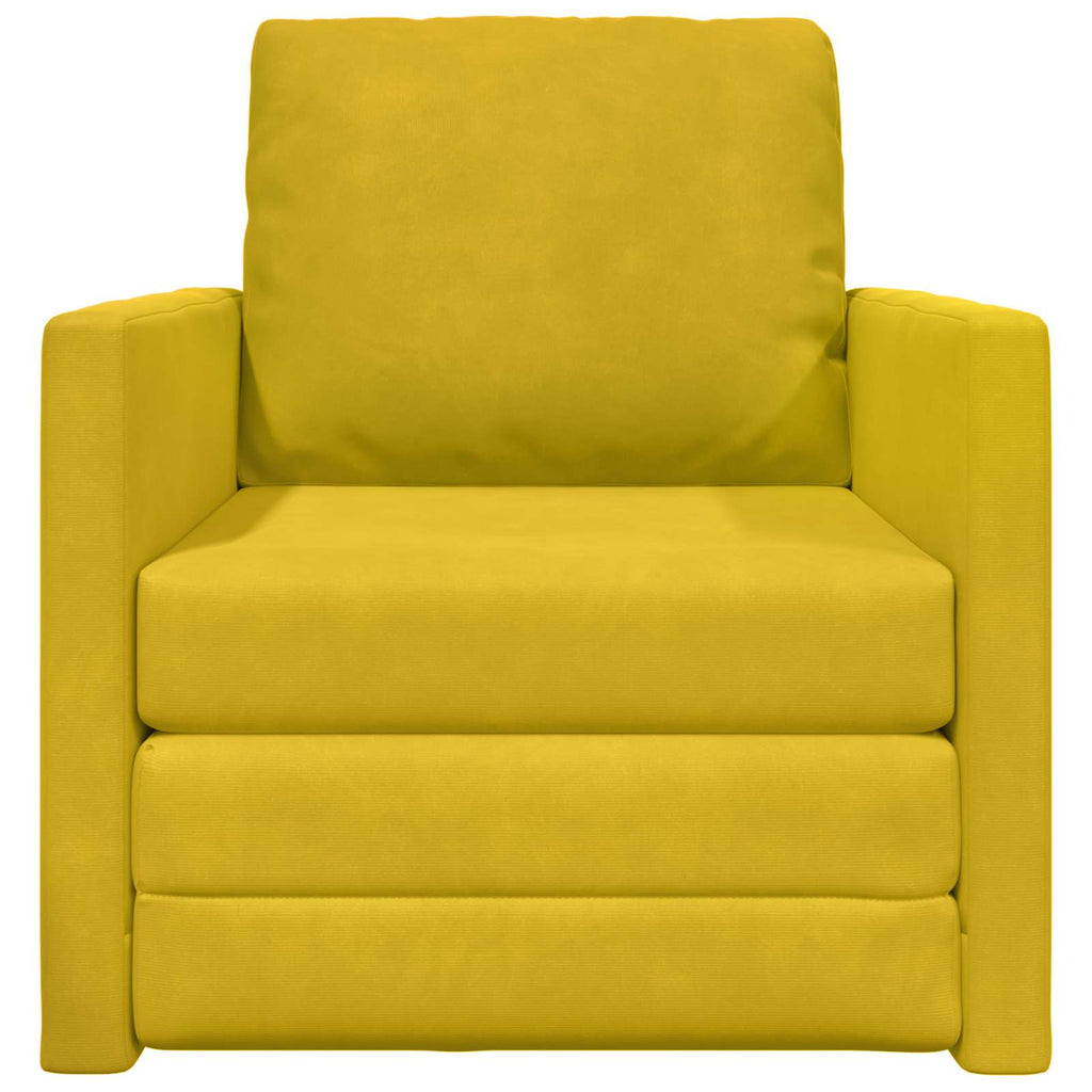 Sofá cama Amarillo oscuro 74 x 77 x 81 cm Terciopelo