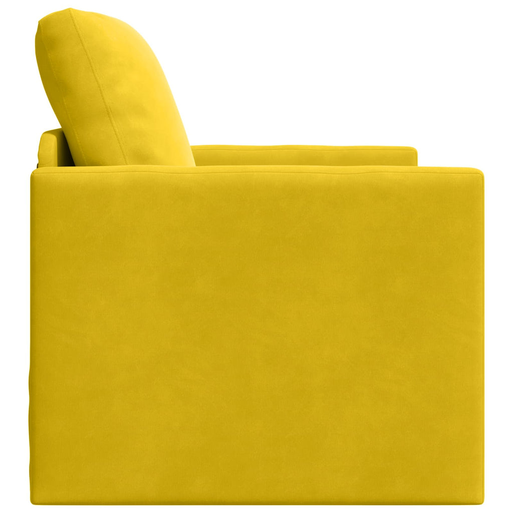 Sofá cama Amarillo oscuro 74 x 77 x 81 cm Terciopelo