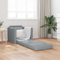 Sofa bed 60cm Light Grey fabric