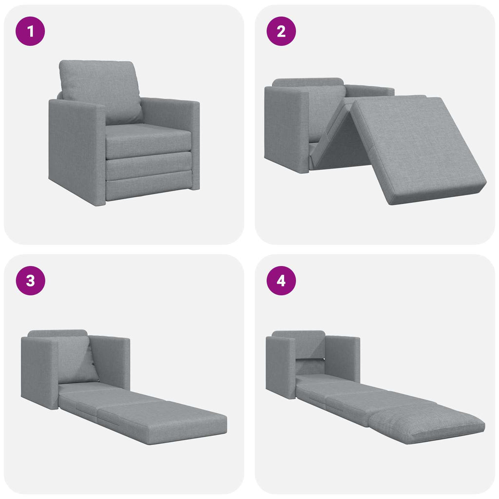 Sofá cama 60cm Gris Claro tela
