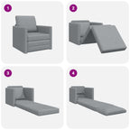 Sofá cama 60cm Gris Claro tela