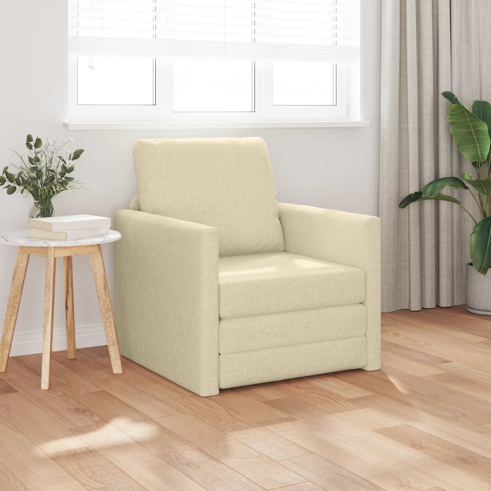 Sofa bed 60cm Light Grey fabric