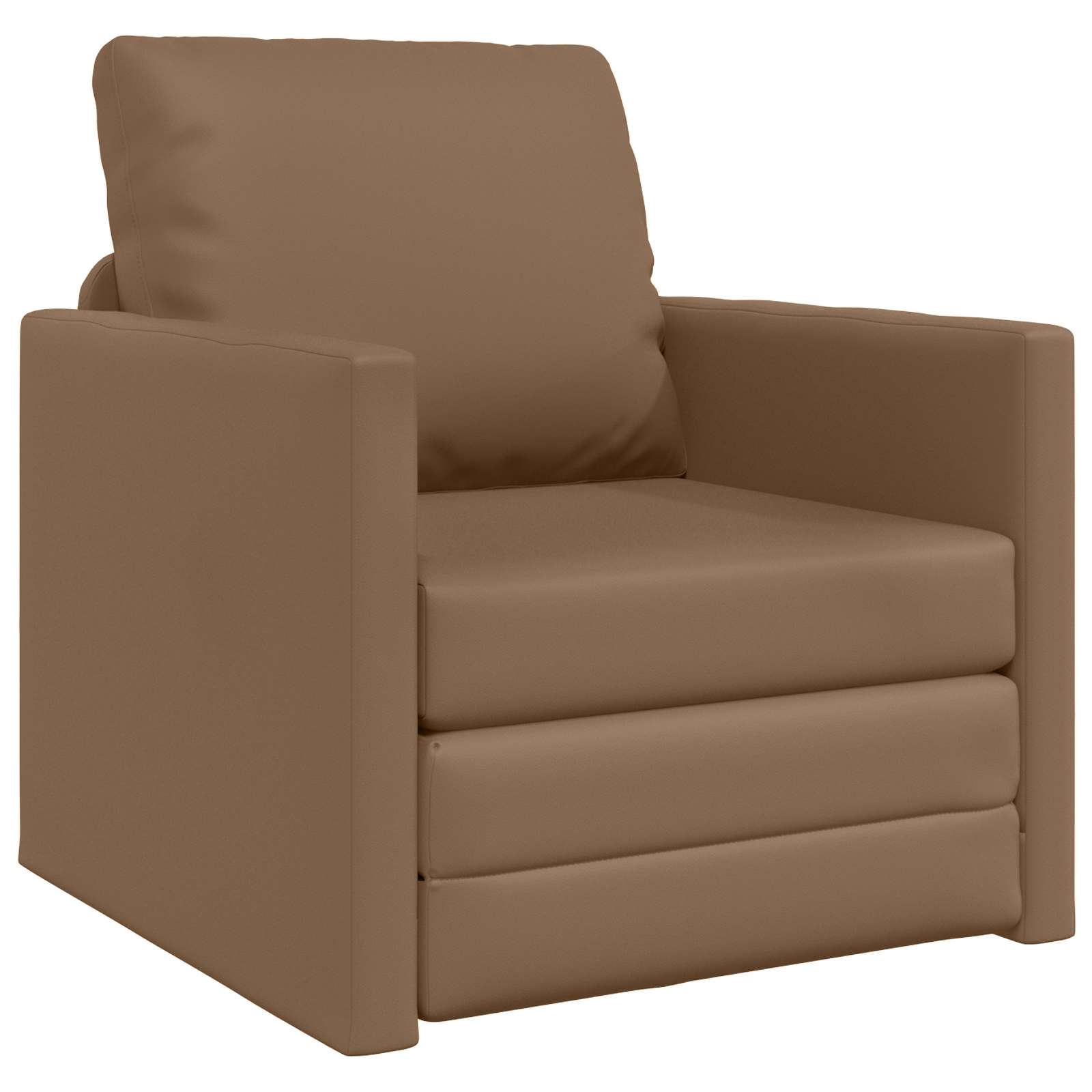 Sofá cama 60cm Capuchino Cuero artificial