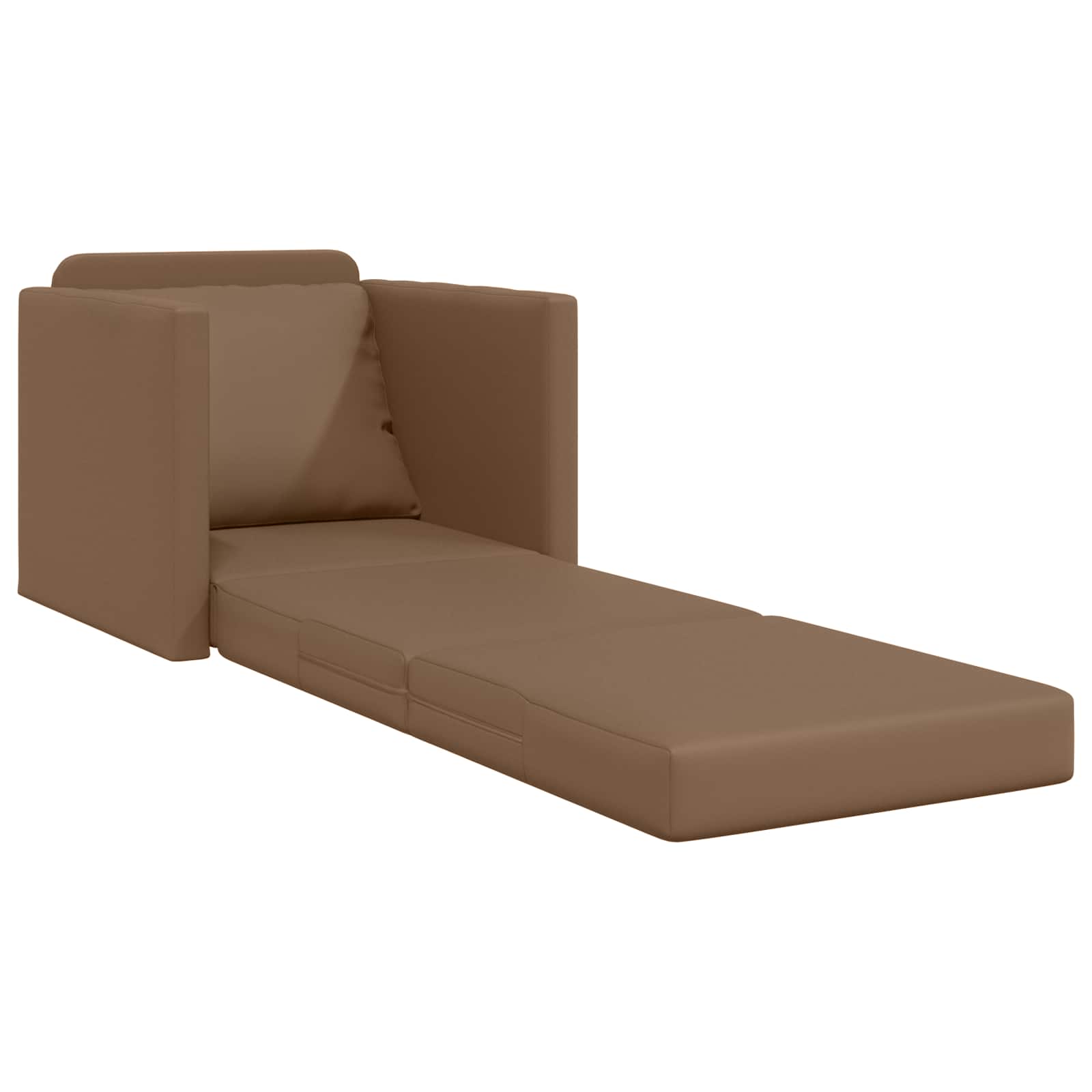 Sofá cama 60cm Capuchino Cuero artificial