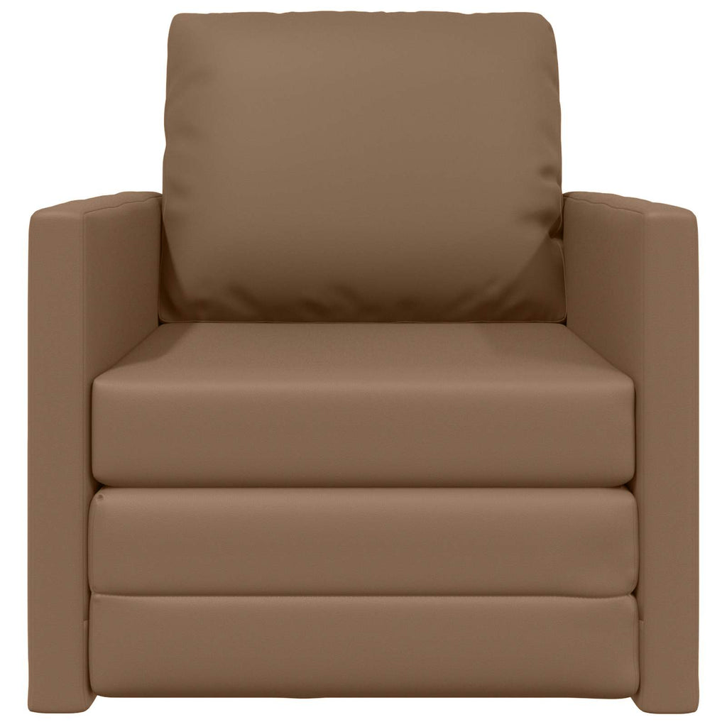 Sofá cama 60cm Capuchino Cuero artificial