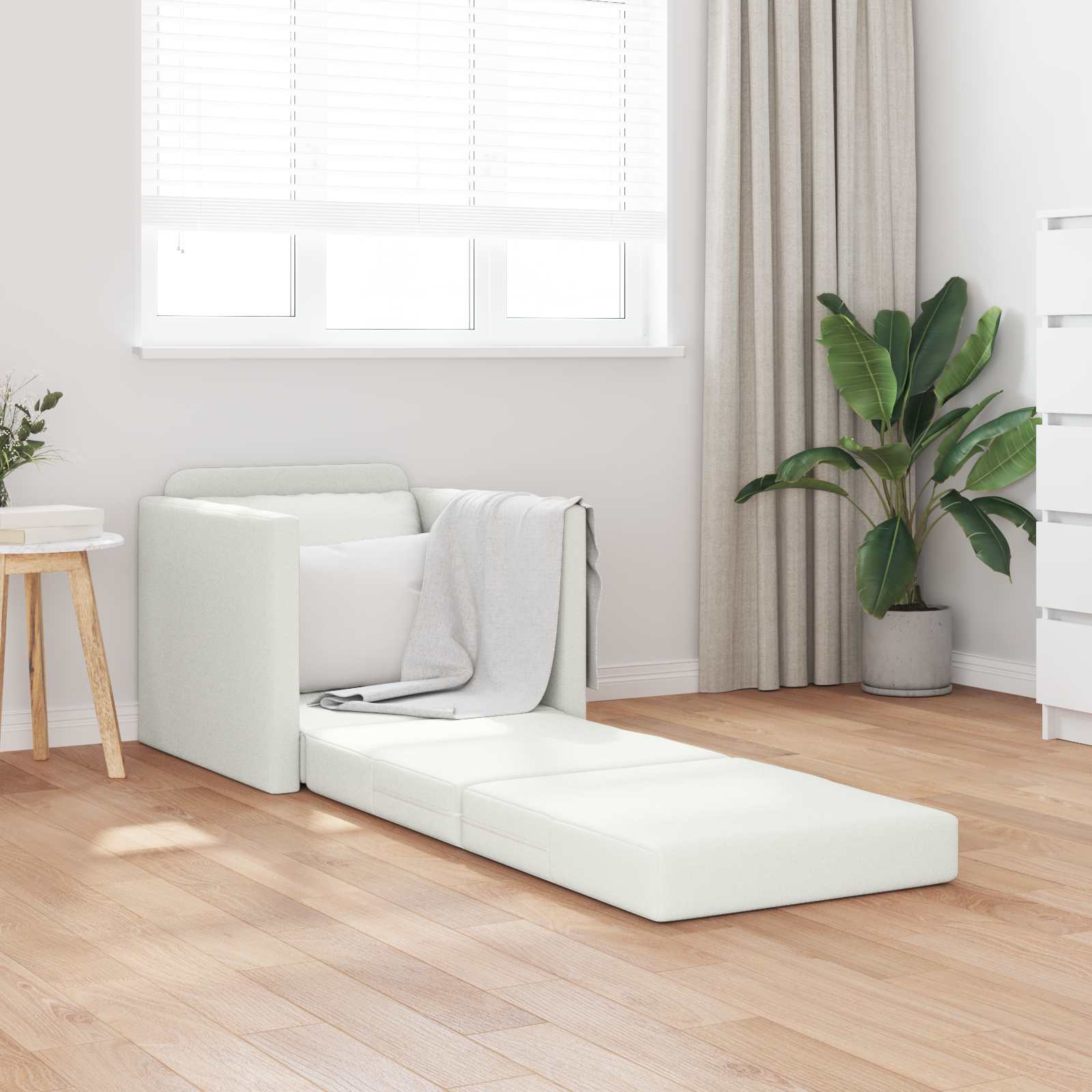 Sofa bed 60cm Cappuccino Faux leather