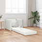 Sofá-cama 60cm Capuccino Pele artificial