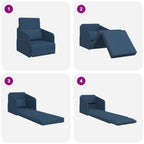 Sofá cama Azul 65 x 80 x 83 cm tela