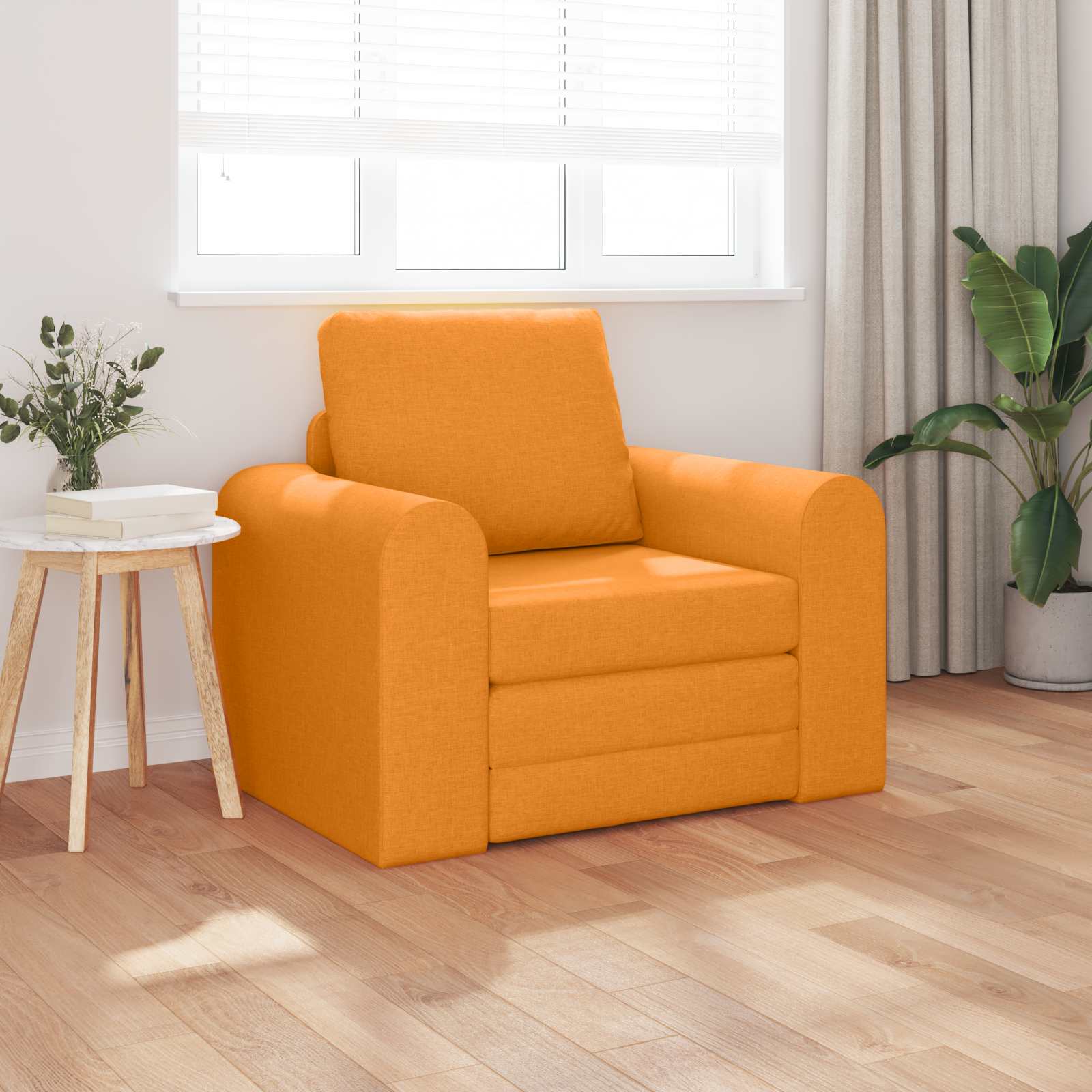 Sofa bed 60cm Dark yellow fabric
