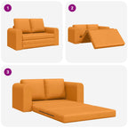 Sofá cama 60cm Amarillo oscuro tela