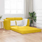Velvet Yellow Sofa Bed 148 x 71 x 83 cm