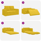 Sofá cama Amarillo 148 x 71 x 83 cm Terciopelo