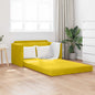 Sunflower yellow sofa bed 124 x 71 x 78 cm Velvet