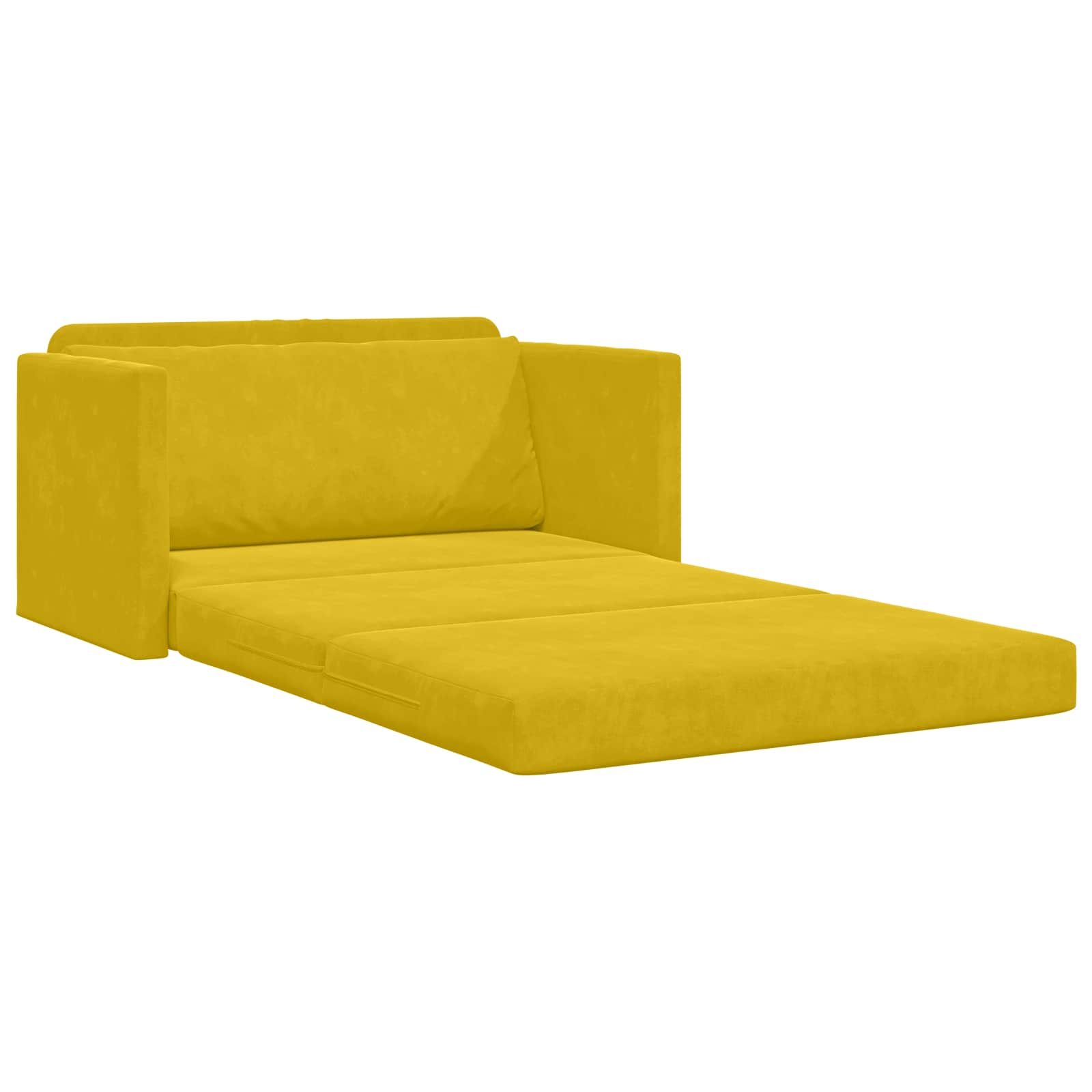 Sofá cama Amarillo girasol 124 x 71 x 78 cm Terciopelo