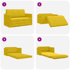 Sofá cama Amarillo girasol 124 x 71 x 78 cm Terciopelo