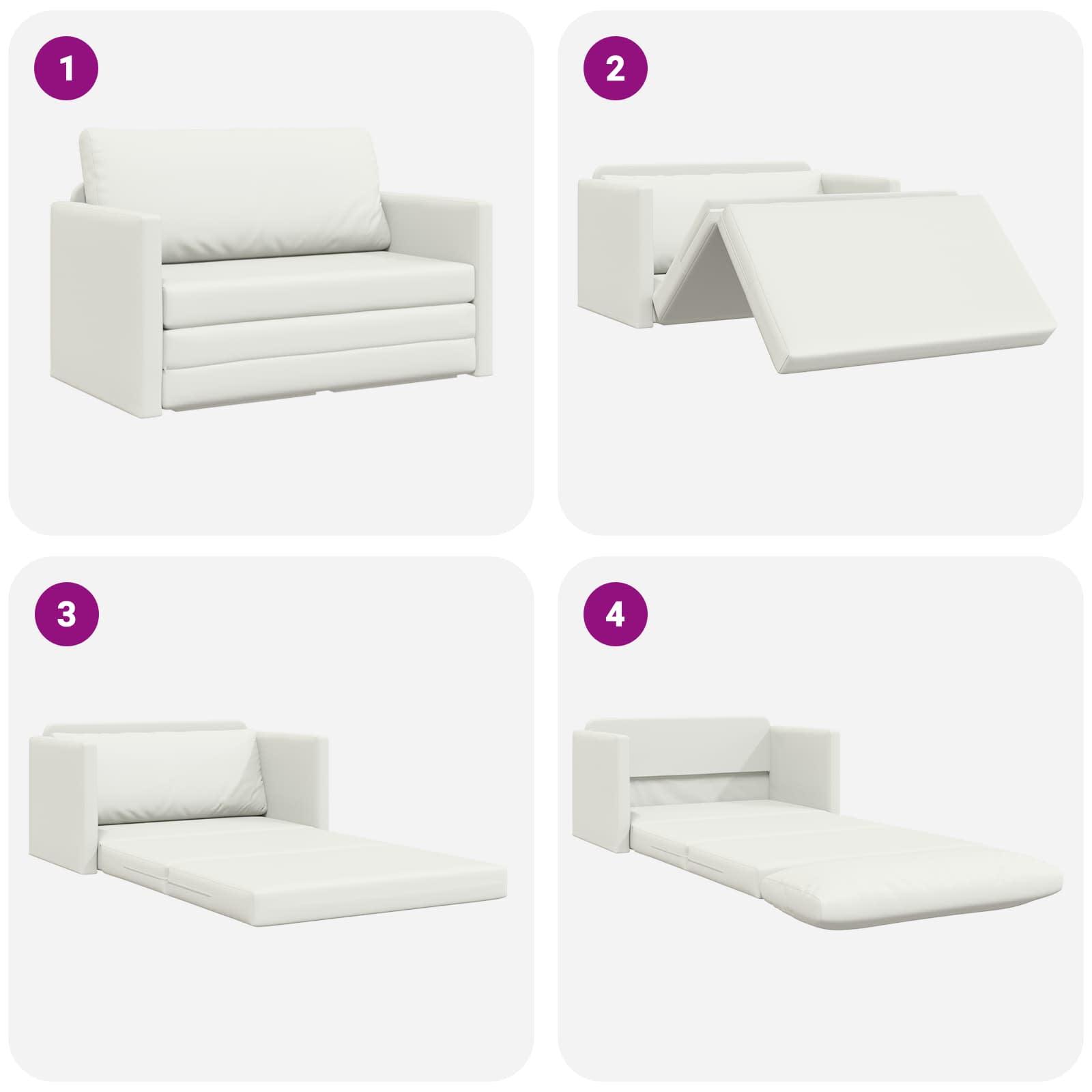 Sofá cama 124 x 71 x 78 cm Cuero artificial